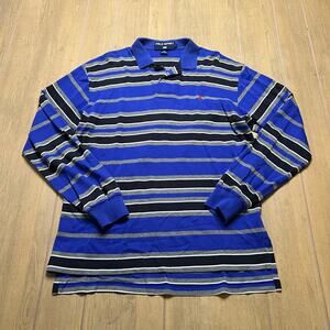 Vintage Polo Sport by Ralph Lauren striped long-sleeve rugby shirt Sz Medium Y2K